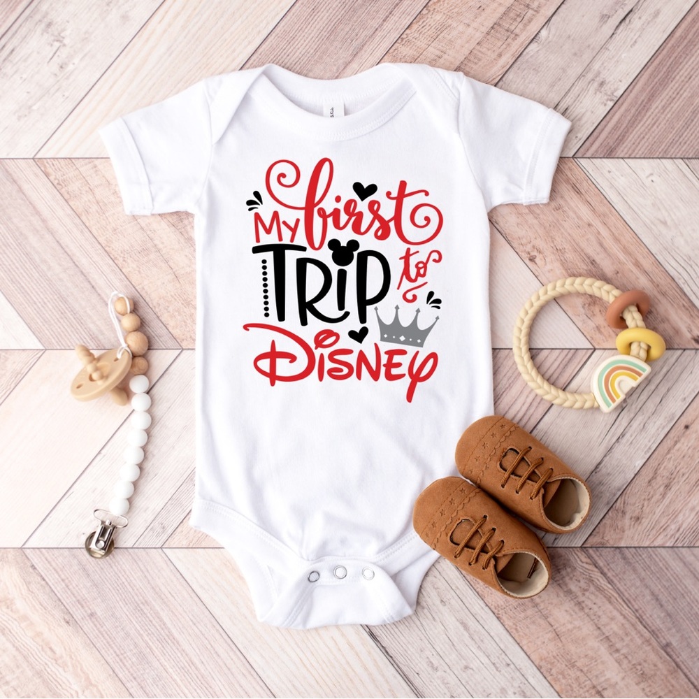 My First Trip To Disney Baby Onesie